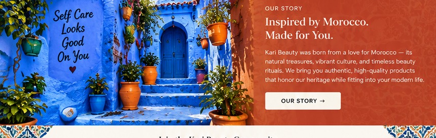 Chefchaouen-inspired Moroccan blue city view